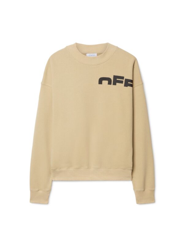 Off White Merch Beige Off Split Felpa