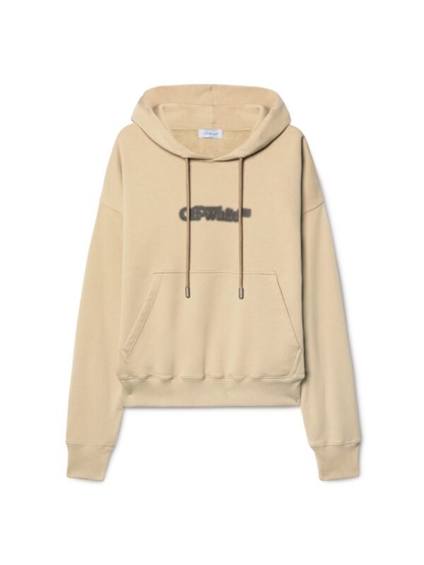 Off White Merch Beige Spray Arrow Hoodie
