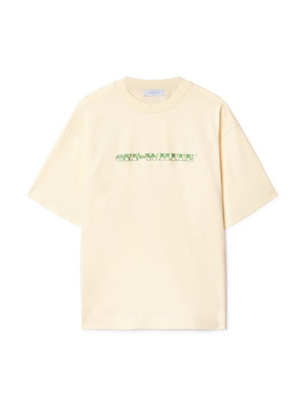 Off White Merch Cream Cash Arrow Maglia